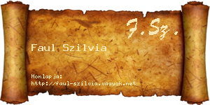 Faul Szilvia névjegykártya