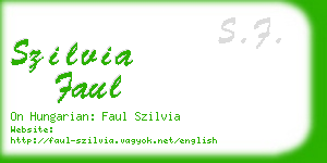 szilvia faul business card
